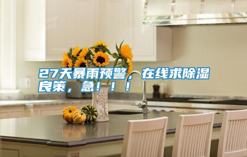 27天暴雨預警，在線求除濕良策，急！！！