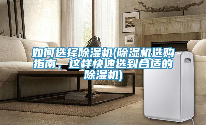 如何選擇除濕機(除濕機選購指南，這樣快速選到合適的除濕機)