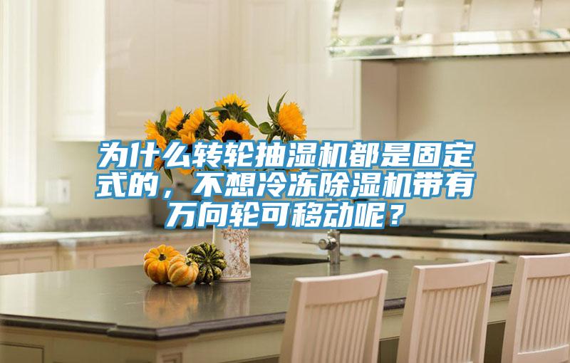 為什么轉(zhuǎn)輪抽濕機都是固定式的，不想冷凍除濕機帶有萬向輪可移動呢？