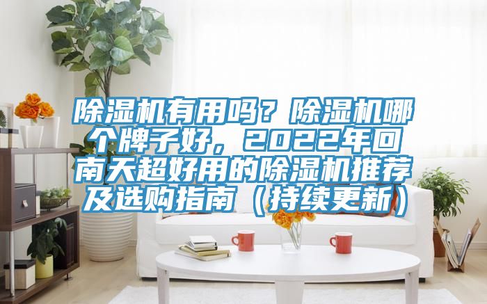 除濕機有用嗎？除濕機哪個牌子好，2022年回南天超好用的除濕機推薦及選購指南（持續更新）
